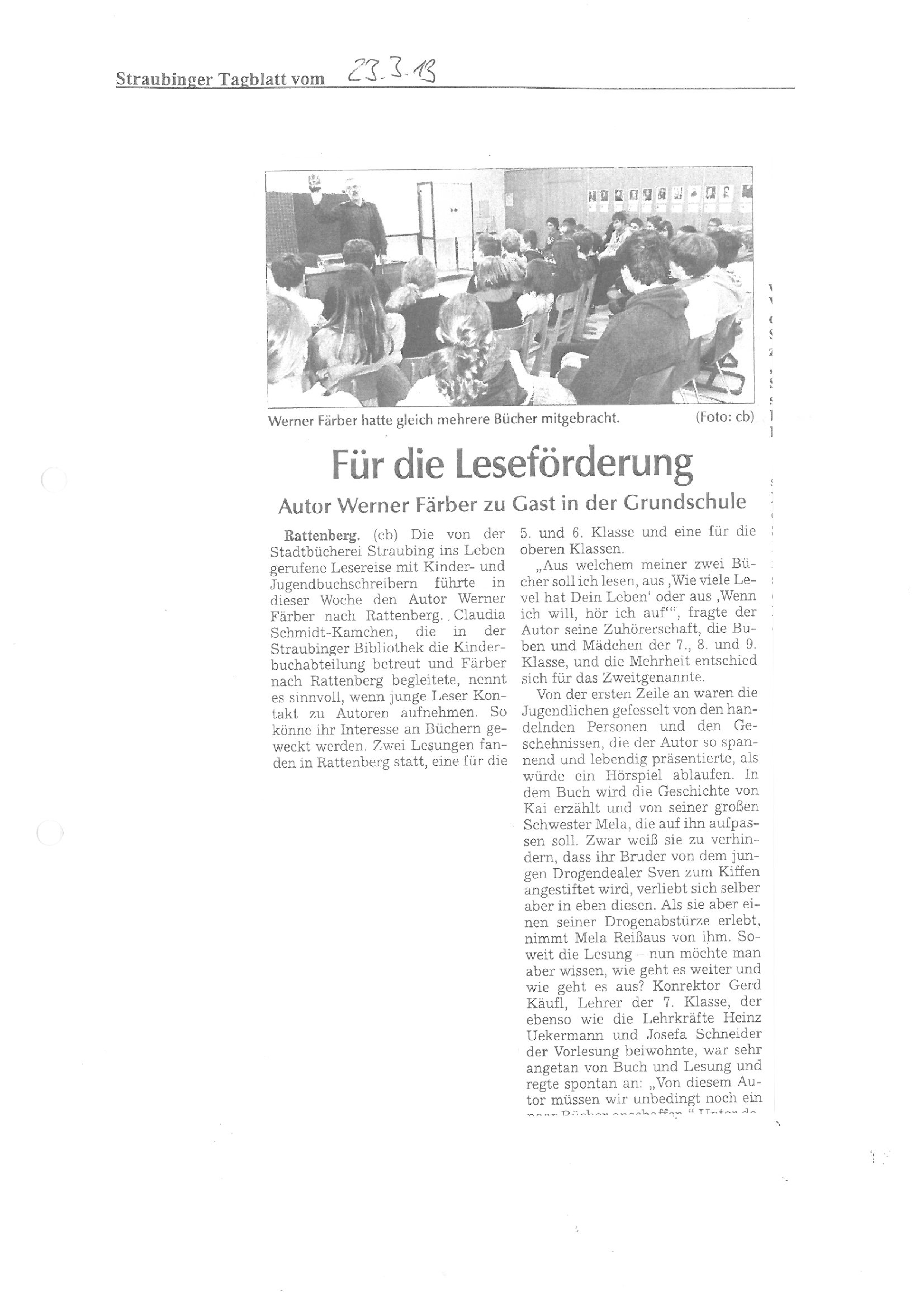 Presse Straubing vom 23. März 2013